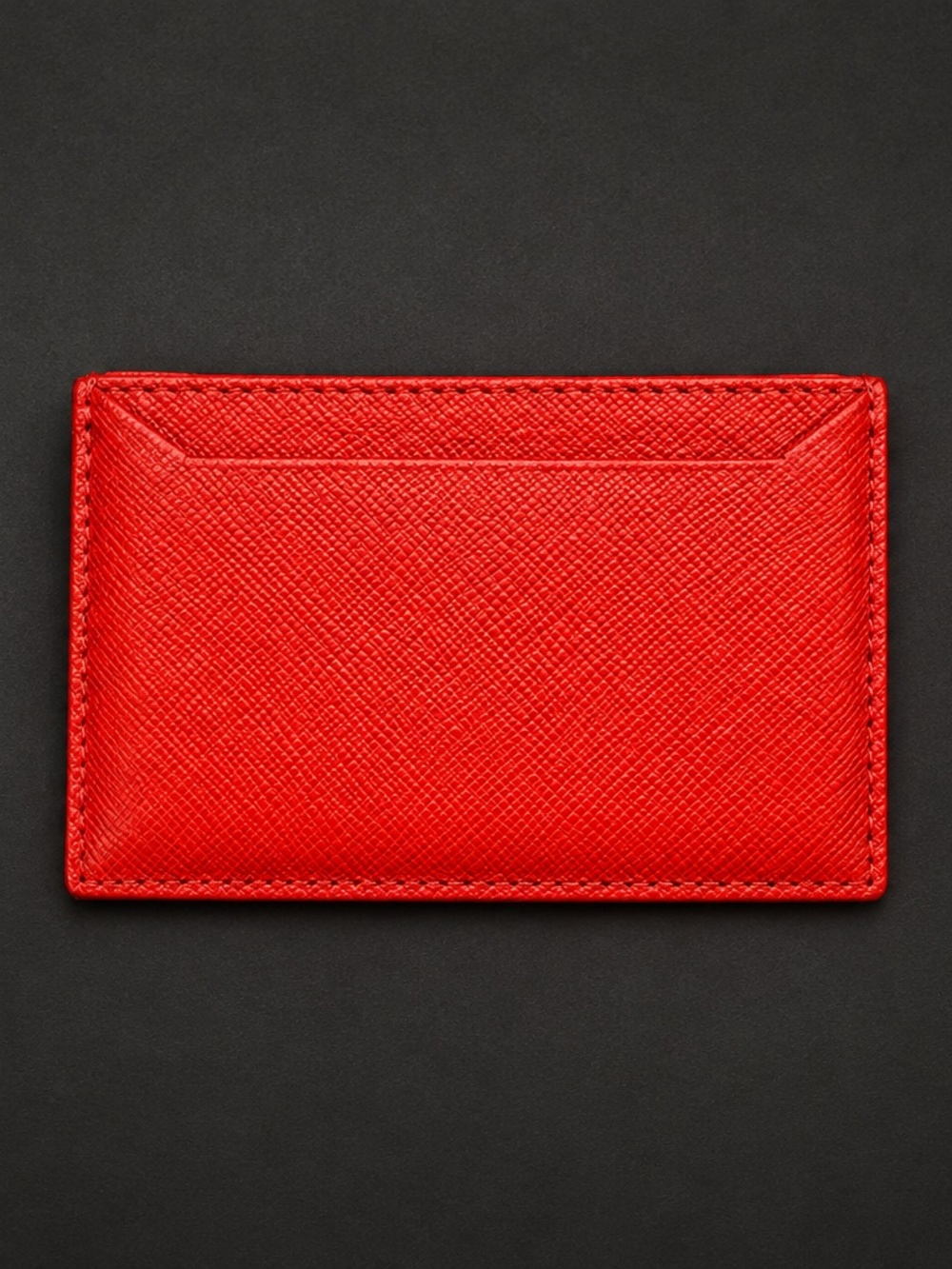 PRADA Authentic Saffiano Fuoco Red Envelope Wallet + Card Case - Picture 3 of 8